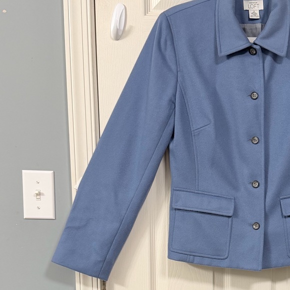 LOFT Blue Blazer Office Wear Career Elegant Wear Business Casual - Picture 6 of 14